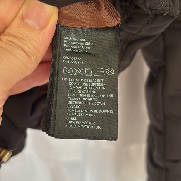 H&M Black and Gold Hardware Down Puffer Jacket Size 4 - Picture 6 of 7